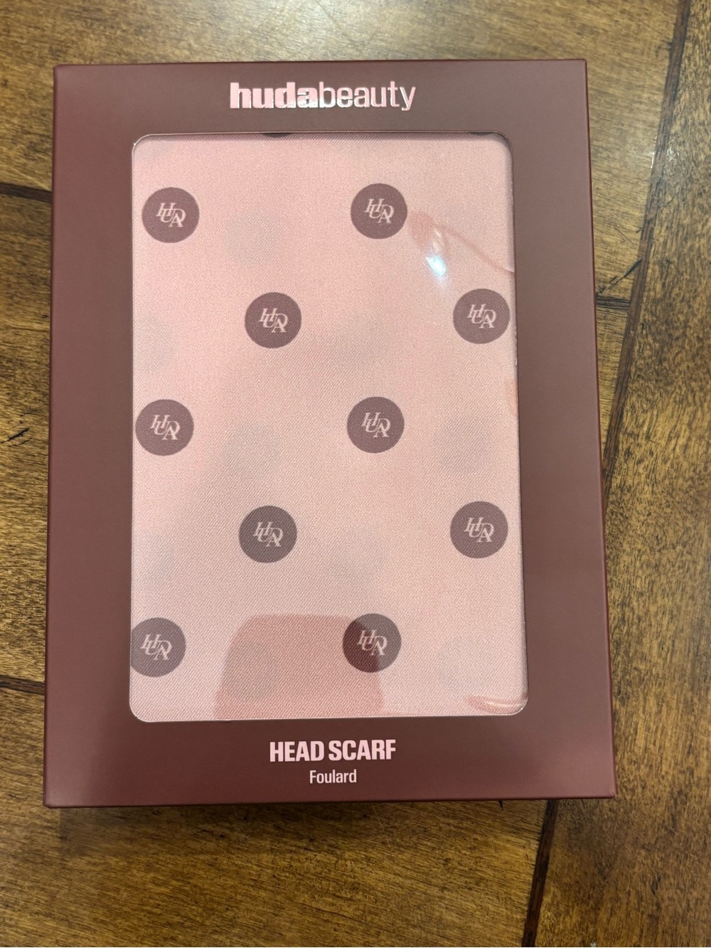 HUDA BEAUTY Pink Polka Dot Foulard Head Scarf